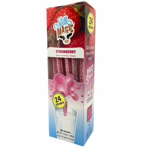 Milk Magic Straws, Strawberry, 24 Count