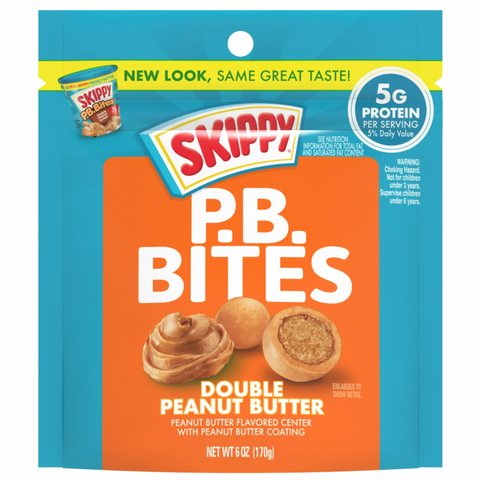 Skippy PB Bites Double Peanut Butter Snack, 6 oz.