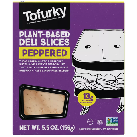 Tofurky Plant Based Peppered Deli Slices, 5.5oz, 15 Count