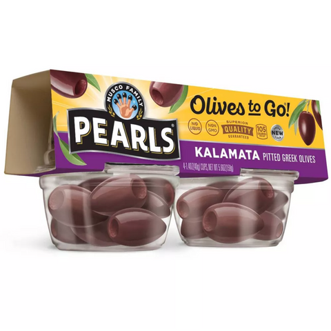 Pearls Kalamata Olives to Go, 4 Pack