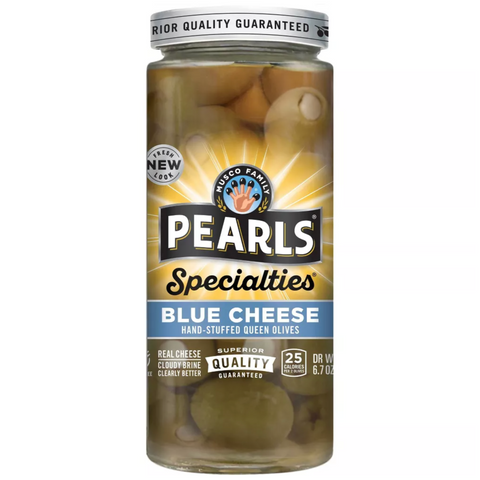 Pearls Specialties Blue Cheese Hand-Stuffed Queen Olives, 6.7oz