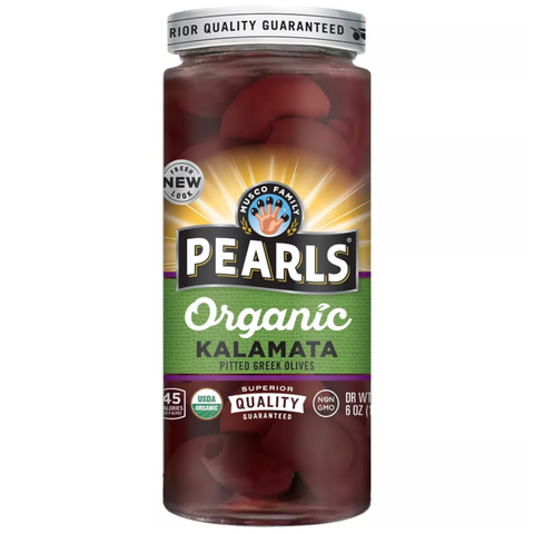 Pearls Organic Kalamata Pitted Greek Olives, 6oz