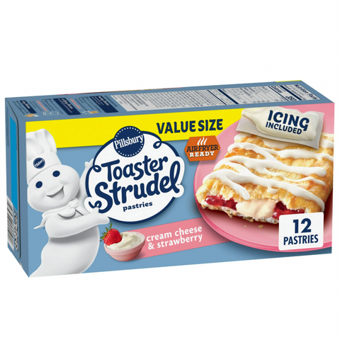 Pillsbury Toaster Strudel Pastries, Cream Cheese & Strawberry, 12 Ct