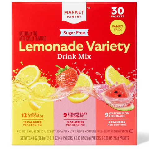 Market Pantry™ Lemonade Variety Sugar-Free Drink Mix, 30 Count