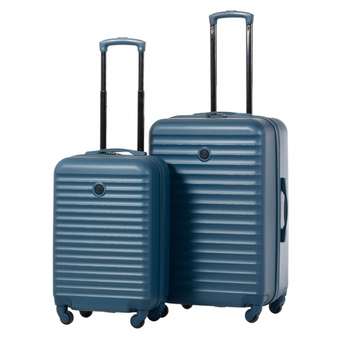 Protege 2 Piece Hard Side Luggage Set with Wheels, 25-inch Suitcase & Carry On Luggage Bag