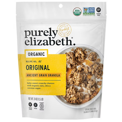 Purely Elizabeth Ancient Grain Granola Gluten Free Non-GMO Organic Original, 24 oz.