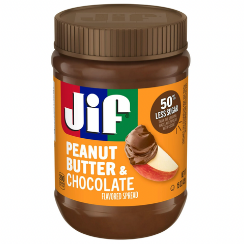 Jif Peanut Butter & Chocolate Flavored Spread, 15 oz