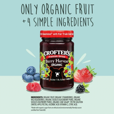 Crofter’s Organic Berry Harvest Premium Fruit Spread, 16.5 oz