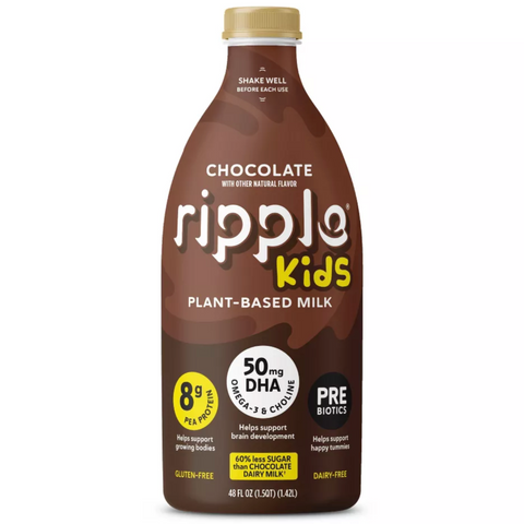 Ripple Kids Plant Based Chocolate Milk, 48 fl oz