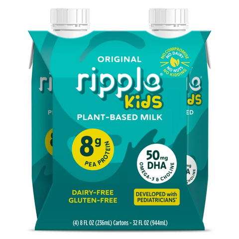 Ripple Kids Original Dairy Free Milk, 8 fl oz, 4 Count