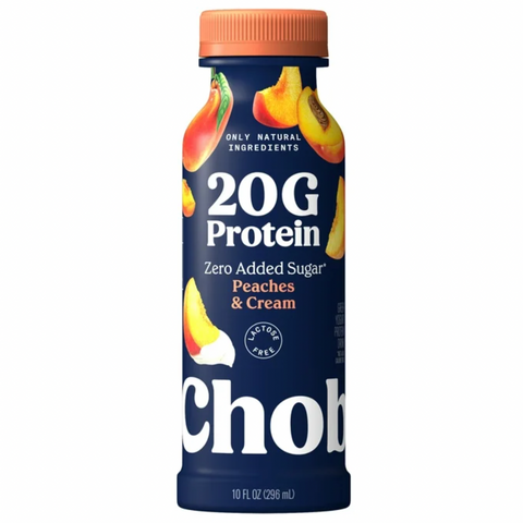 Chobani® 20g Protein Lowfat Greek Yogurt Drink Peaches and Cream, 10 fl oz