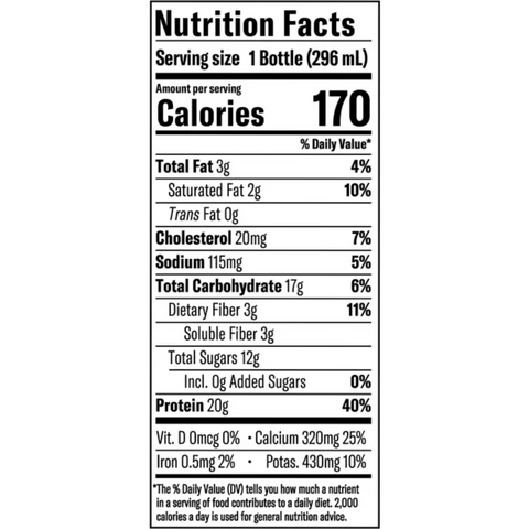 Chobani® 20g Protein Lowfat Greek Yogurt Drink Peaches and Cream, 10 fl oz