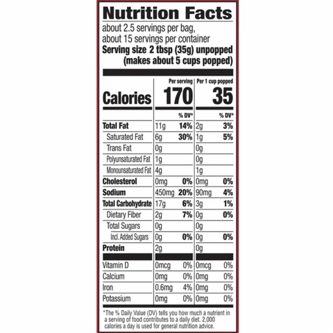 Orville Redenbacher’s Ultimate Butter Popcorn, Microwave Popcorn, 6 Count