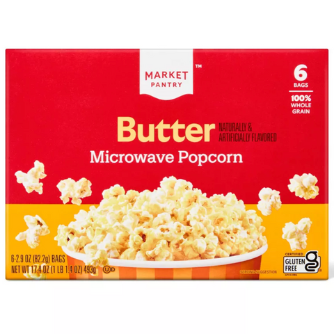 Market Pantry™ Butter Microwave Popcorn, 6 Count