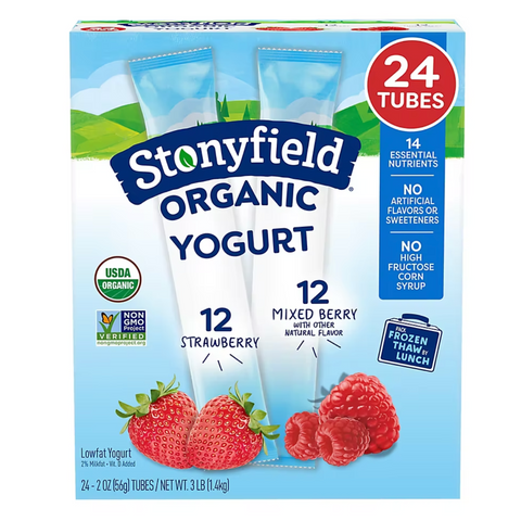 Stonyfield Organic YoKids Squeezers, 2 oz., 24 Count