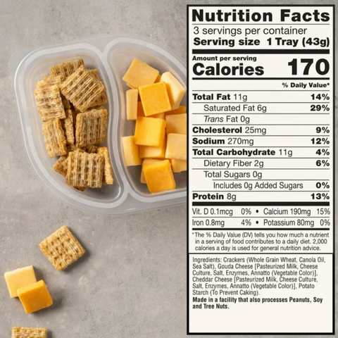 Sargento Balanced Breaks Cheese & Crackers, Gouda & Sharp Cheddar Cheeses and TRISCUIT, 3 Ct