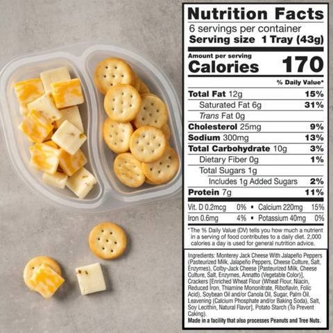 Sargento Balanced Breaks Cheese & Crackers, Pepper Jack & Colby-Jack Cheese and RITZ, 6 Ct