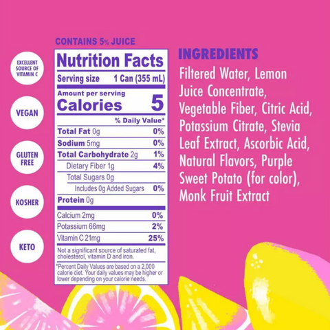 Swoon Sugar Free Pink Lemonade, 12 fl oz, 4 Count