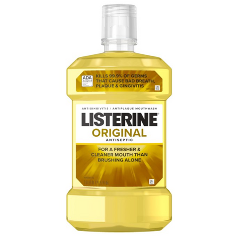 Listerine Original Antiseptic Mouthwash for Bad Breath & Plaque Oral Care, 1.5 L