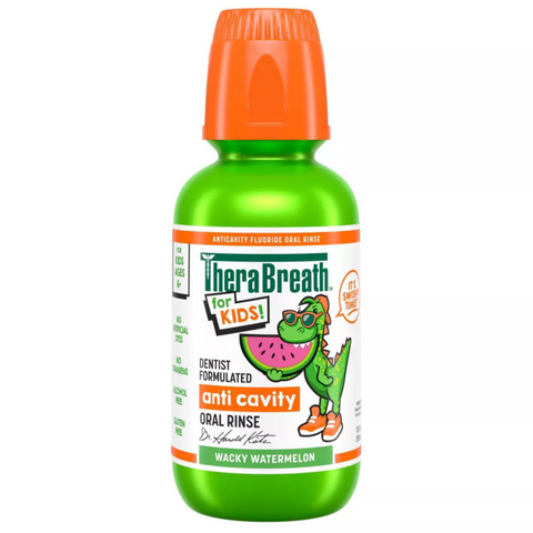 TheraBreath Kids Mouthwash with Fluoride, Wacky Watermelon, 10 fl oz