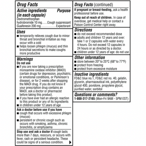 Coricidin HBP Chest Congestion & Cough Medicine, Liquid Gels, 20 Ct