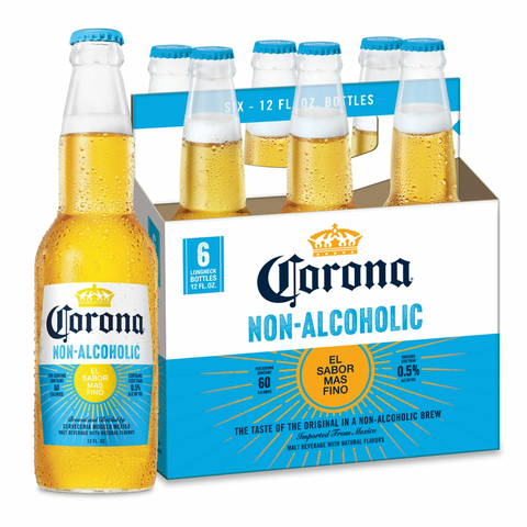 Corona Non-Alcoholic Malt Beverage Mexican Import Brew, 6 Pack 12 fl oz