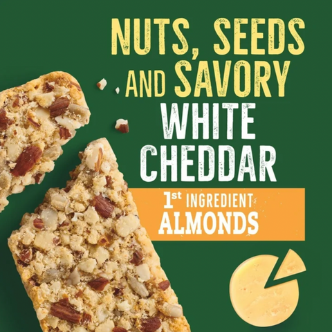 Nature Valley Savory Nut Crunch Bars, White Cheddar Almond and Peanut Bar, 4.45 oz, 5 Ct