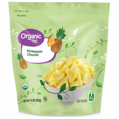 Great Value Organic Pineapple Chunks, 10 oz