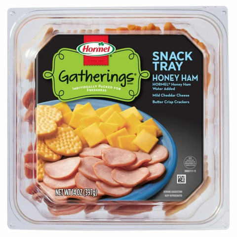 Hormel Gatherings Honey Ham with Cheese & Crackers Snack Tray, 14oz