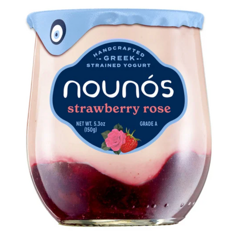 Nounos Greek Yogurt, Strawberry Rose, 5.3 oz