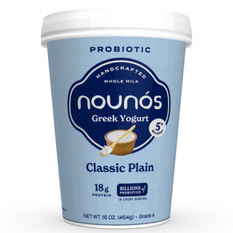 Nounos Greek Yogurt, Multi-Serve, Classic Plain, 16 oz