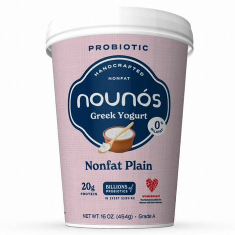 Nounos Greek Yogurt, Multi-Serve, Nonfat Plain, 16 oz