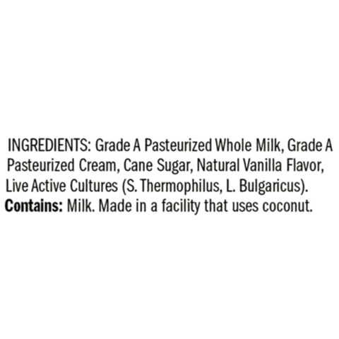 La Fermière Yogurt Vanilla Bean, Creamy, Whole Milk, 4.9 oz