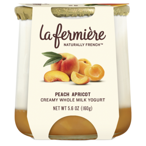 La Fermière Peach Apricot Creamy Whole Milk Yogurt, 5.6 oz