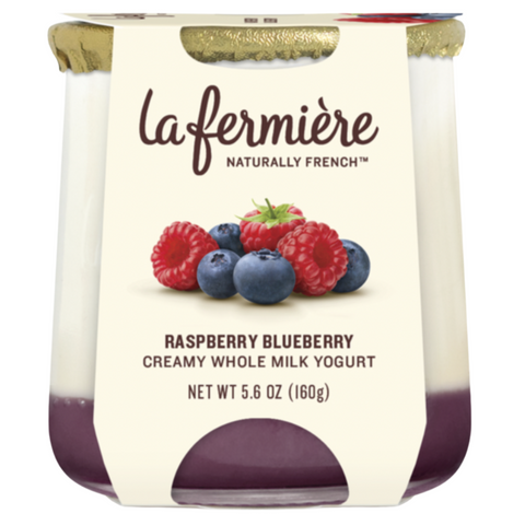 La Fermière Raspberry Blueberry Creamy Whole Milk Yogurt, 5.6 oz