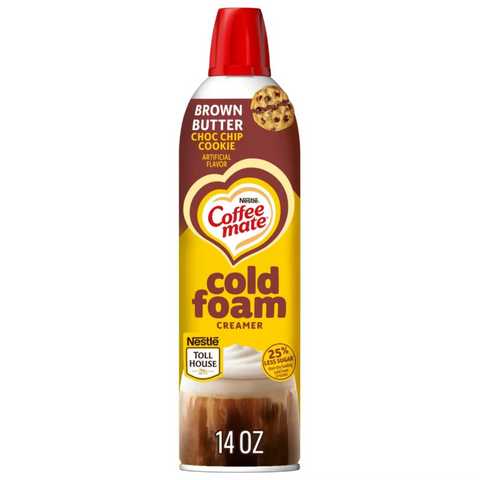 Coffee Mate Cold Foam Brown Butter Chocolate Chip Coffee Creamer, 14 fl oz