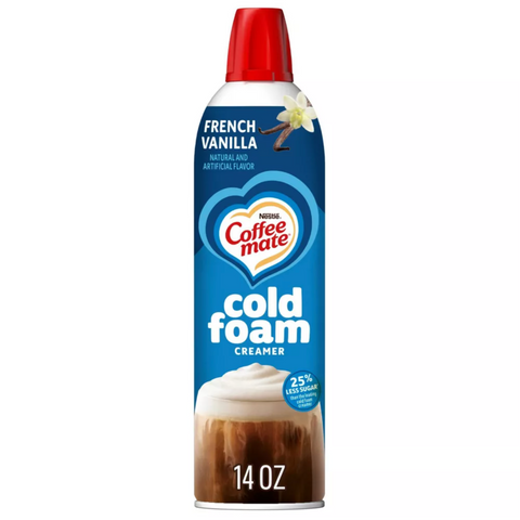 Coffee Mate Cold Foam French Vanilla Coffee Creamer, 14 fl oz