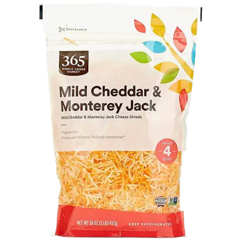 365 Shredded Mild Cheddar & Monterey Jack Cheese, 16 oz