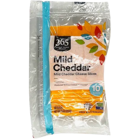 365 Mild Cheddar Cheese Slices, 8 oz