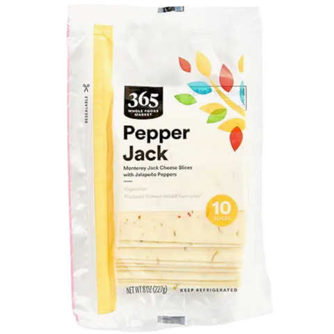 365 Sliced Pepper Jack Cheese, 8 oz