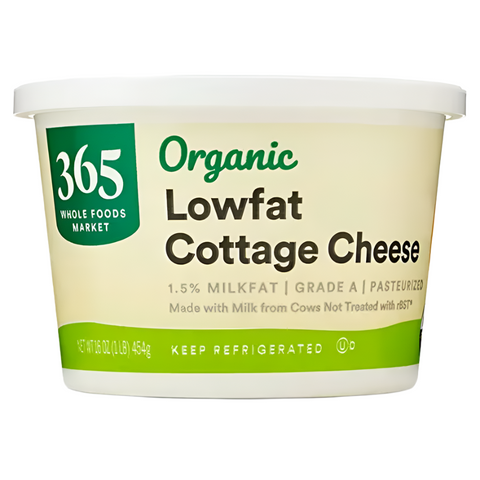 365 Organic Cottage Cheese, Lowfat, 16 oz