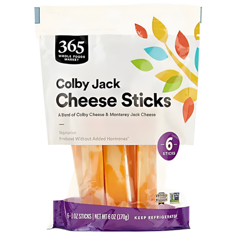 365 Colby Jack Cheese Sticks, 6 Count