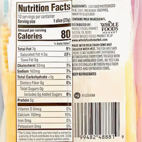 365 Gouda Cheese Slices, 10 Count