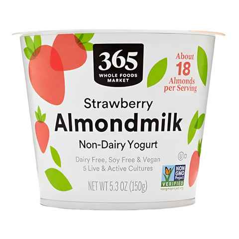 365 Non-Dairy Almondmilk Yogurt, Strawberry, 5.3 oz