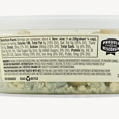 365 Organic Blue Cheese Crumbles, 4 oz