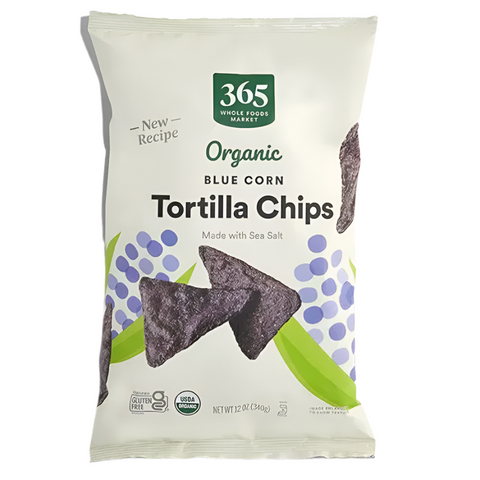 365 Organic Blue Corn Tortilla Chips, 12 oz