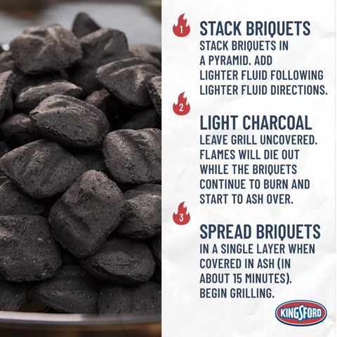 Kingsford Original Charcoal Briquettes for Grilling, 8 lbs