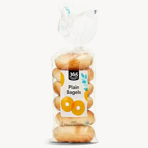 365 Plain Bagels, 18 oz, 6 Count