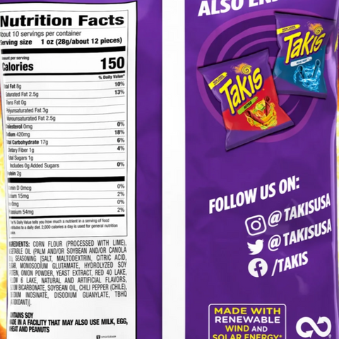 Takis Fuego Sharing Size Bag, Hot Chili Pepper & Lime Rolled Tortilla Chips, 9.9 oz
