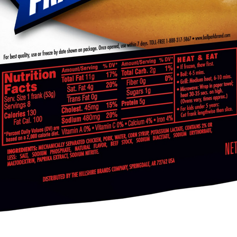 Ball Park Classic Hot Dogs, 15 oz, 8 Count